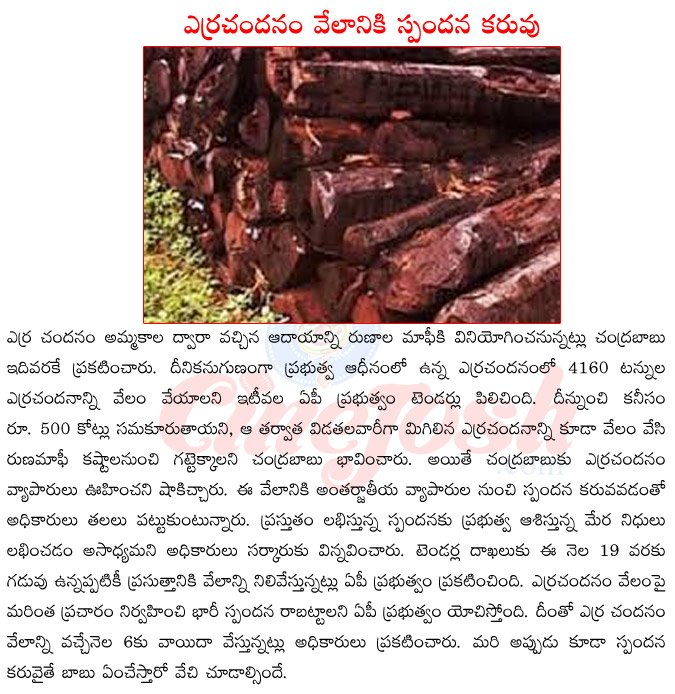 errachandanam smugling,errachandanam velam,chandrababu naidu about errachandanam,errachandanam requirement,raithu runa mafi,errachandanam tendrs,errachandanam velam first phase  errachandanam smugling, errachandanam velam, chandrababu naidu about errachandanam, errachandanam requirement, raithu runa mafi, errachandanam tendrs, errachandanam velam first phase